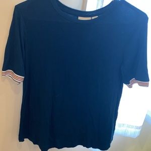 Small Janet Chung Dark Blue/Green Short Sleeve Shirt